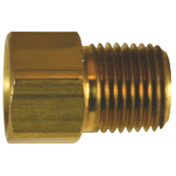 Ags Brass Connector, Female(3/8-24 Inverted), Male(1/8-27 NPTF), 1/bag BLF-57B